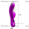 Vibrador con estimulador de clitoris carga usb y control bluetooth